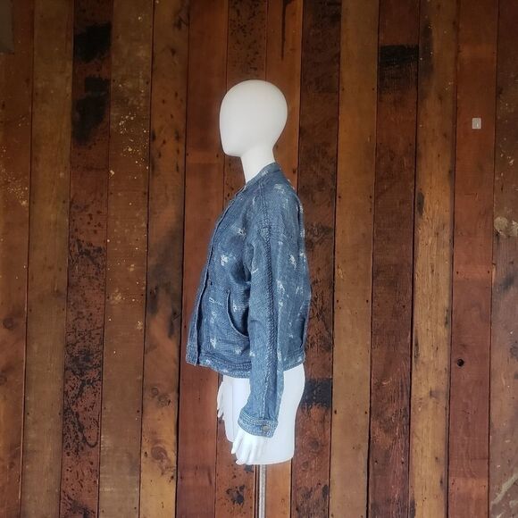 Free People Tattered Distressed Jean Jacket - Picture 3 of 14